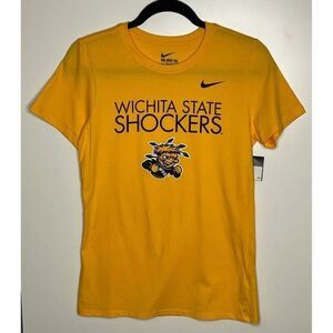 NWT Nike Women's Wichita State Shockers Short Sleeve Crewneck Tee Yellow M